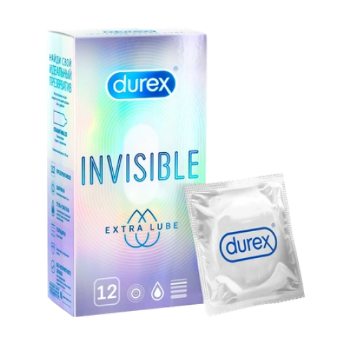 Презервативы Durex Extra Lube Invisible ультратонкие №12