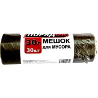 Мешки для мусора 30л ПорядОК ПНД 30 шт. рулон 6 мкм черный