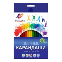 Карандаши цветные Луч Классика 18 цветов шестигранные