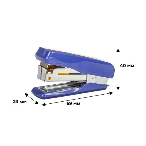 Степлер-мини Комус MSBL2420 до 20 листов синий (скобы № 24/6, 26/6, с антистеплером)