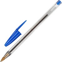 Ручка шариковая неавтоматическая Bic Cristal синяя (толщина линии 0.32 мм)