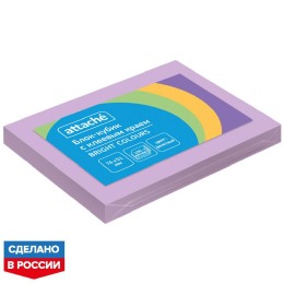 Стикеры Attache Bright Colours 76х51 мм пастельные фиолетовые (1 блок,100 листов)