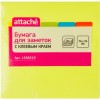 Стикеры 76х76 мм Attache неоновые желтые (1 блок, 100 листов)