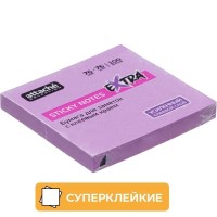 Стикеры Attache Selection Extra 76х76 мм неоновые фиолетовые (1 блок, 100 листов)