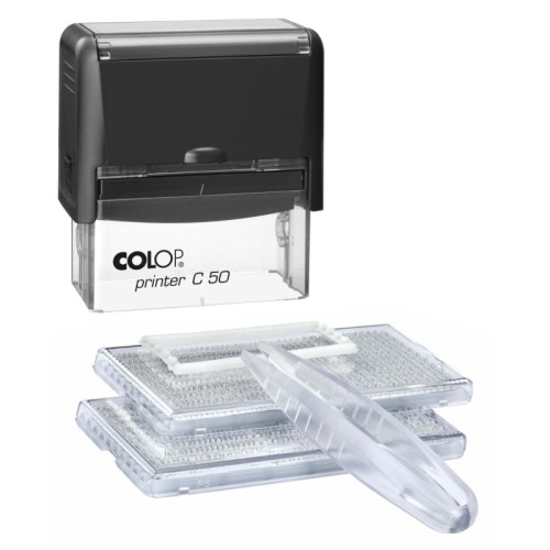 Штамп самонаборный Colop Printer C50-Set-F пластиковый 8 строк 30х69 мм