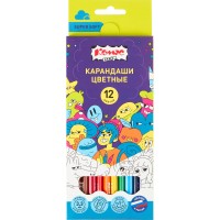 Карандаши цветные Комус Класс Максики Super soft 12 цветов трехгранные