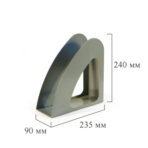 Лоток вертикальный для бумаг 90 мм Attache пластиковый серый