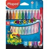 Фломастеры Maped Color peps Jungle 12 цветов смывающиеся с вентилируемыми колпачками (845420)