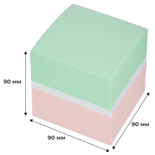 Блок для записей Attache 90x90x90 мм разноцветный (плотность 80 г/кв.м)