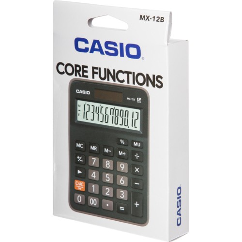 Калькулятор настольный Casio MX-12B 12-разрядный черный 147х106х29 мм