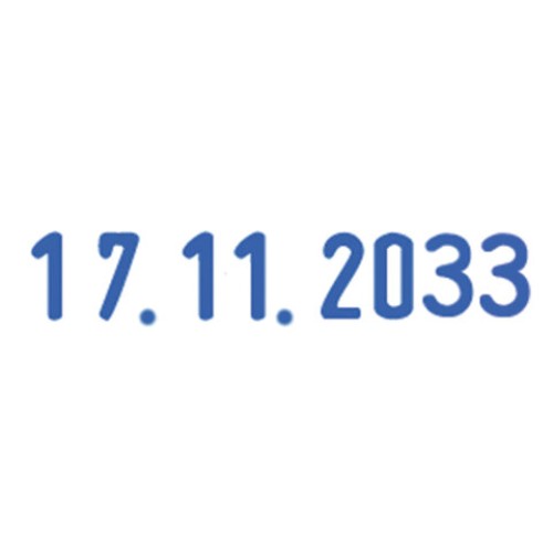 Датер-мини месяц цифрами, для банка, оттиск 20х3,8 мм, синий, TRODAT 4810 BANK, корпус черный