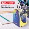 Точилка механическая BRAUBERG "MULTICOLOR", корпус с печатью, 228489