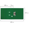 Папка-регистратор BRAUBERG "EXTRA", 75 мм, зеленая, двустороннее покрытие пластик, металлический уголок, 228573