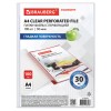 Папки-файлы перфорированные А4 BRAUBERG "ECONOMY", КОМПЛЕКТ 100 шт., гладкие, 30 мкм, 229659