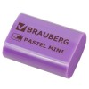 Ластик BRAUBERG "Pastel Mini", 27х18х10 мм, ассорти пастельных цветов, экологичный ПВХ, 229581