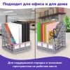 Лоток вертикальный для бумаг BRAUBERG "MAXI Plus", 240 мм, 6 отделений, сетчатый, сборный, серый, 237016, ЛТ86