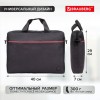 Сумка портфель BRAUBERG PRACTICAL с отделением для ноутбука 15,6", "Red line", черная, 29х40х7 см, 270829