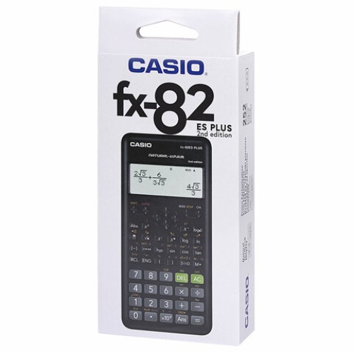 Калькулятор инженерный CASIO FX-82ESPLUS-2-WETD (162х80 мм), 252 функции, батарея, сертифицирован для ЕГЭ, FX-82ESPLUS-2-S