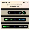 Смартфон TECNO SPARK 20, 2 SIM, 6,56", 4G, 50/32 Мп, 8/256 ГБ, черный, TCN-KJ5N.256.GRBK