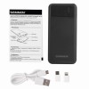 Аккумулятор внешний 10000 mAh SONNEN POWERBANK K701PD БЫСТРАЯ ЗАРЯДКА, 2USB, литий-полимерный, 263031