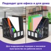 Лоток вертикальный для бумаг BRAUBERG "Office-Expert", 215 мм, 3 отделения, сборный, черный, 238017