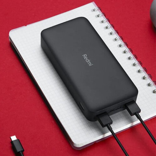 Аккумулятор внешний 20000 mAh, XIAOMI Redmi Fast Charge Power Bank, БЫСТРАЯ ЗАРЯДКА, 2 USB, литий-полимерный, VXN4304GL