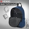 Рюкзак HEIKKI POSITIVE (ХЕЙКИ) универсальный, карман-антивор, Dark blue, 42х28х14 см, 272552