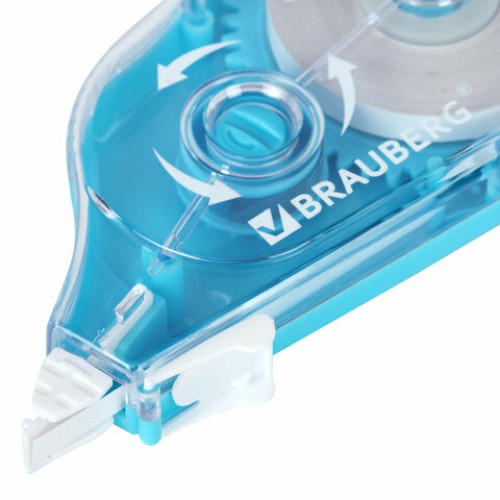 Корректирующая лента BRAUBERG MAXI PLUS, 5 мм х 25 м, механизм перемотки, корпус голубой, блистер, 272500