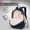 Рюкзак HEIKKI DREAM (ХЕЙКИ) универсальный, с карманом для ноутбука, эргономичный, Neon cats, 42х26х14 см, 272524