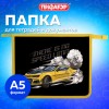 Папка для тетрадей ПИФАГОР А5, 1 отделение, пластик, на молнии, Extreme speed, 272197