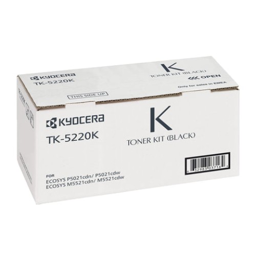 Тонер-картридж KYOCERA (TK-5220K) ECOSYS P5021cdn/cdw/M5521cdn/cdw, черный, ресурс 1200 стр., оригинальный, 1T02R90NL1