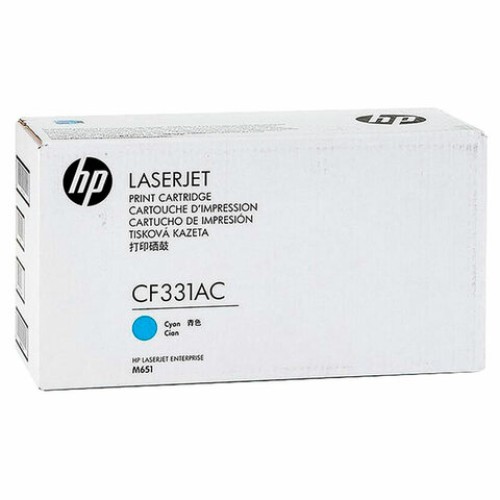 Картридж лазерный HP (CF331A) LaserJet M651n/M651dn/M651xh, №654A, голубой, оригинальный, ресурс 15000 страниц