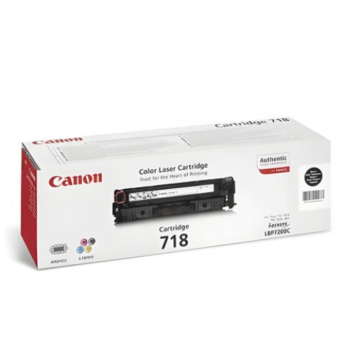 Картридж лазерный CANON (718BK) LBP7200Cdn/MF8330Cdn/MF8350Cdn, черный, ресурс 3400 страниц, оригинальный, 2662B002