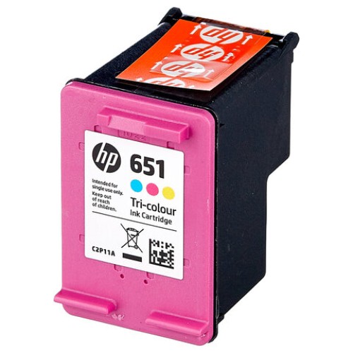 Картридж струйный HP (С2P11AE) Ink Advantage 5575/5645/OfficeJet 202, №651, цветной, оригинальный, ресурс 300 стр., C2P11AE