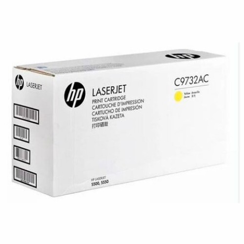 Картридж лазерный HP (C9732A) Color LaserJet 5500/5550, №645A, желтый, оригинальный, ресурс 12000 страниц