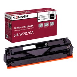 Картридж лазерный SONNEN (SH-W2070A) для HP CLJ 150/178 ВЫСШЕЕ КАЧЕСТВО, черный, 1000 страниц, 363966