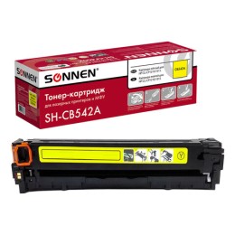 Картридж лазерный SONNEN (SH-CB542A) для HP CLJ CP1215/1515 ВЫСШЕЕ КАЧЕСТВО, желтый, 1400 страниц, 363956