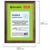 Рамка 21х30 см, пластик, багет 20 мм, BRAUBERG "HIT3", бронза с двойной позолотой, стекло, 390989