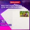 Листы для фотоальбома магнитные 30х32 см, КОМПЛЕКТ 10 шт., BRAUBERG, 391313