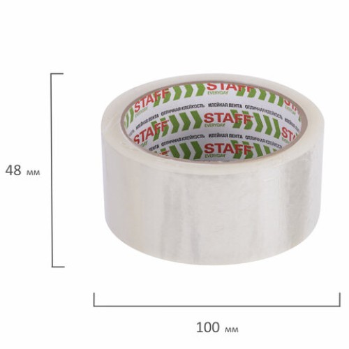 Клейкие ленты упаковочные 48 мм х 66 м, КОМПЛЕКТ 6 шт., прозрачные, 40 микрон, STAFF CLASSIC, 440181