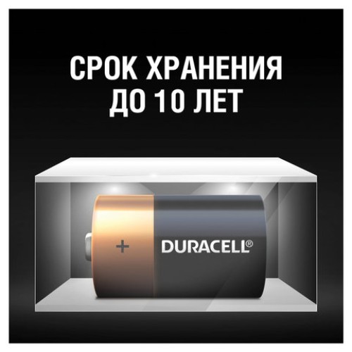 Батарейки КОМПЛЕКТ 2 шт., DURACELL Basic ОРИГИНАЛ, С (LR14, 14А), алкалиновые, блистер