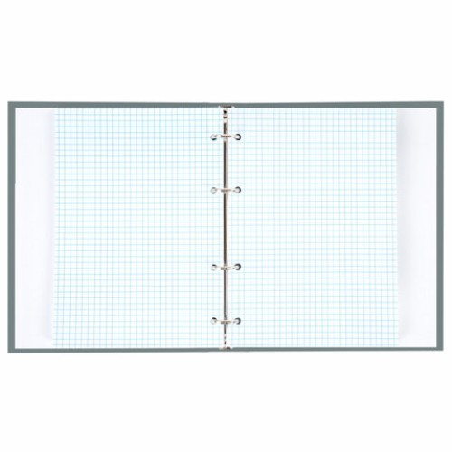 Тетрадь на кольцах А5 175х215 мм, 120 л., твердый картон, матовая ламинация, клетка, BRAUBERG "Minimal grey", 404996
