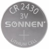 Батарейка литиевая CR2430 1 шт. "таблетка, дисковая, кнопочная" SONNEN Lithium, в блистере, 455600