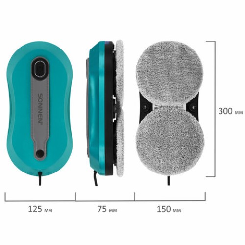 Робот-мойщик окон SONNEN Tech RWC-124 DUAL SPRAY, датчик от падения, 26 салфеток, приложение, 456237