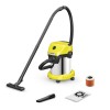 Пылесос хозяйственный KARCHER WD 3 S, мусоросборник 17 л, мощность 1000 Вт, желтый, 1.628-135.0