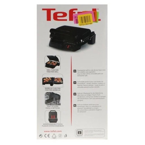 Электрогриль TEFAL GC305816, 2000 Вт, съемные панели, регулировка температуры, черный, 1500636334