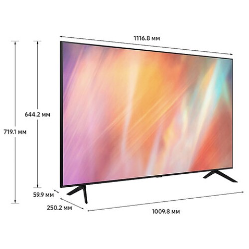 Телевизор SAMSUNG UE50AU7101UCCE, 50" (127 см), 3840x2160, 4K, 16:9, SmartTV, WiFi, Bluetooth,черный, 3219218