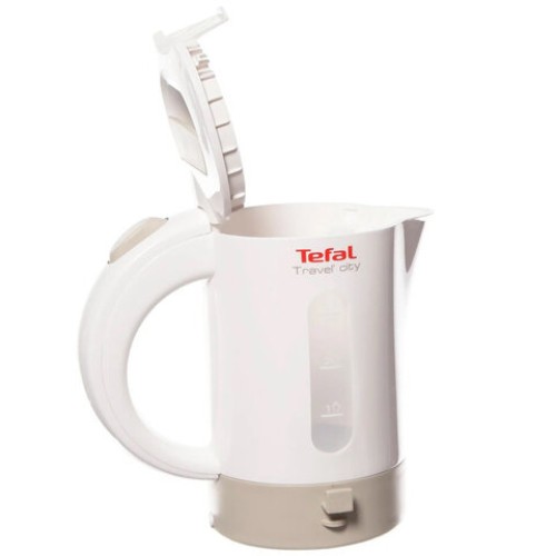 Чайник TEFAL KO120130, 0,5 л, 650 Вт, закрытый нагревательный элемент, пластик, бело-бежевый, 7211001544