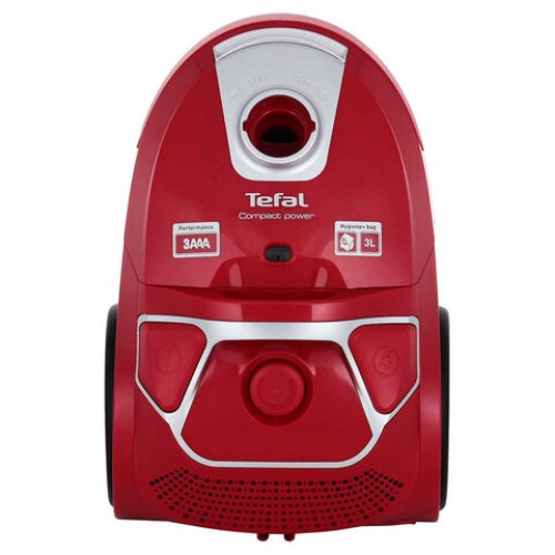 Пылесос TEFAL Compact Power TW3953EA, с пылесборником, потребляемая мощность 750 Вт, красный, 2211400166