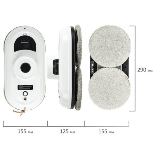 Робот-мойщик окон SONNEN Tech RWC-122 UltraClear, датчик от падения, 26 салфеток, пульт ДУ, 456235